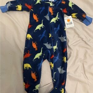 Kidgets Dinosaur Print Kids One Piece Pajama - Blue and Multicolor